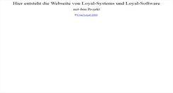Desktop Screenshot of loyal-systems.de